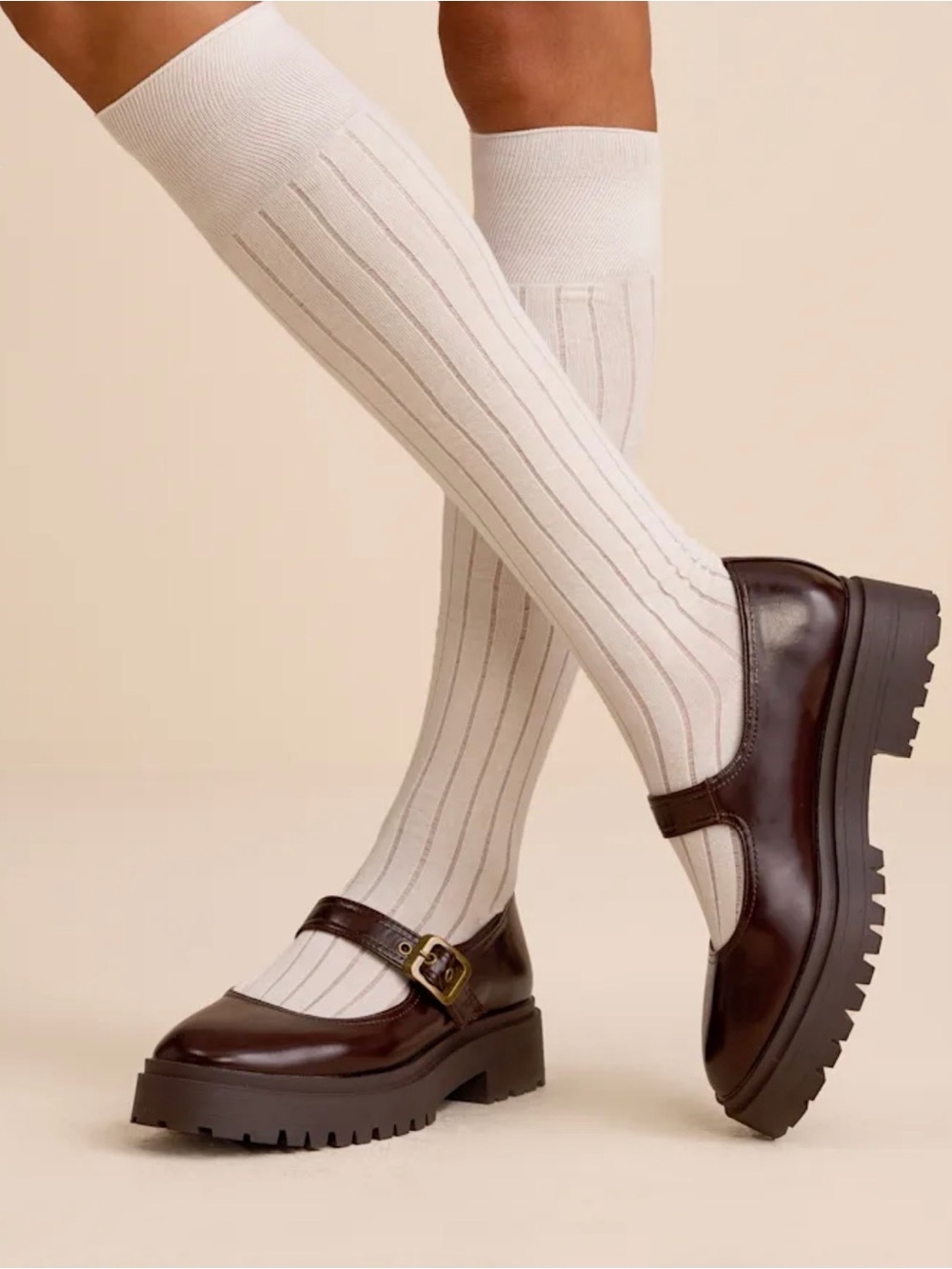 brand new/ never worn Lulu's Dark Brown Mary Jane Loafers with Chunky Lug Sole - Picture 1 of 4